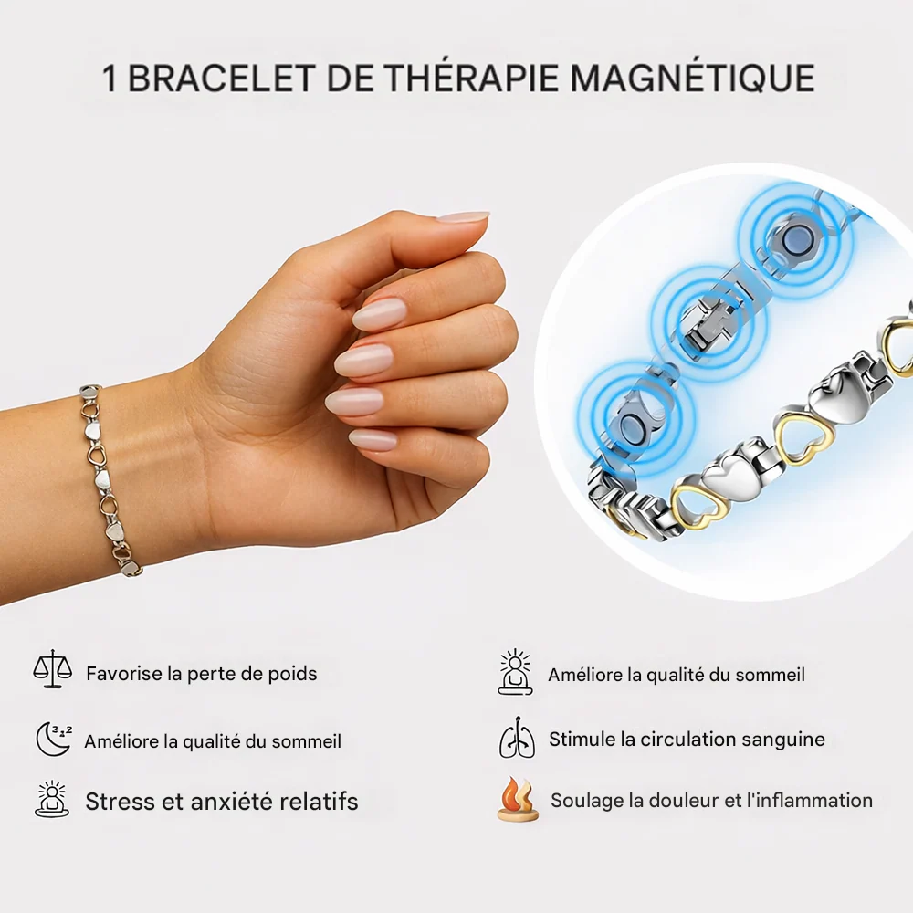 ⛓CZTICLE® Bracelet Magnétique Bien-Être ✨Relaxation · Meilleur Sommeil · Équilibre Intérieur - Image 5