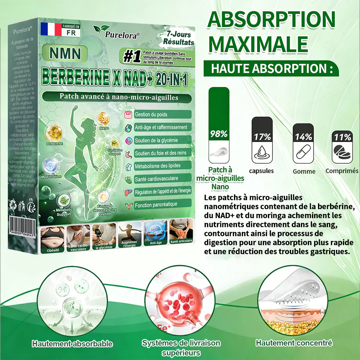 🇫🇷Pharmacie en ligne française🏥 p𝒖𝒓𝒆𝒍𝒐𝒓𝒂® NAD × 𝑬𝑮𝑪𝑮 20-𝒆𝒏-𝟏 𝐏𝐚𝙩𝙘𝙝 𝙈𝙞𝙘𝙧𝙤𝙣é𝙚𝒅𝒍𝒆 𝑨𝒗𝒂𝐧𝐜é 𝙉𝙖𝒏𝒐 (𝐔𝐧𝐞 𝐬𝐞𝐮𝐥𝐞 𝐟𝐨𝐢𝐬 𝐩𝐚𝐫 𝐣𝐨𝐮𝐫, 𝐜𝐡𝐚𝐧𝐠𝐞𝐦𝐞𝐧𝐭𝐬 𝐯𝐢𝐬𝐢𝐛𝐥𝐞𝐬 𝐞𝐧 𝟕 𝐣𝐨𝐮𝐫𝐬) ✅𝐏𝐨𝐮𝐫 𝐥’𝐨𝐛é𝐬𝐢𝐭é, 🅟🅔🅐🅤 🅡🅔🅛â🅒🅗é🅔,𝐝𝐢𝐚𝐛è𝐭𝐞, 𝐚𝐩𝐧é𝐞 𝐝𝐮 𝐬𝐨𝐦𝐦𝐞𝐢𝐥, 𝐩𝐫𝐨𝐛𝐥è𝐦𝐞𝐬 𝐚𝐫𝐭𝐢𝐜𝐮𝐥𝐚𝐢𝐫𝐞𝐬, 𝐞𝐭 𝐛𝐢𝐞𝐧 𝐩𝐥𝐮𝐬 - Image 10