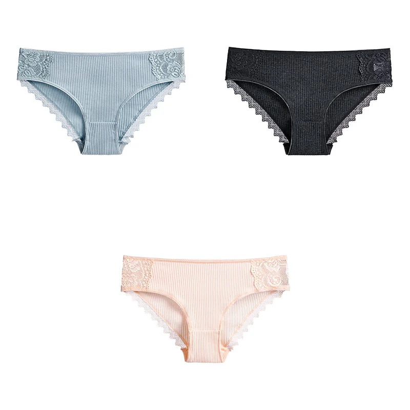 3 Pcs Cotton Women's Panties Lace Underwear High Quality Soft Breathable Female Briefs Underwear For Woman Lingerie New BANNIROU - Image 14