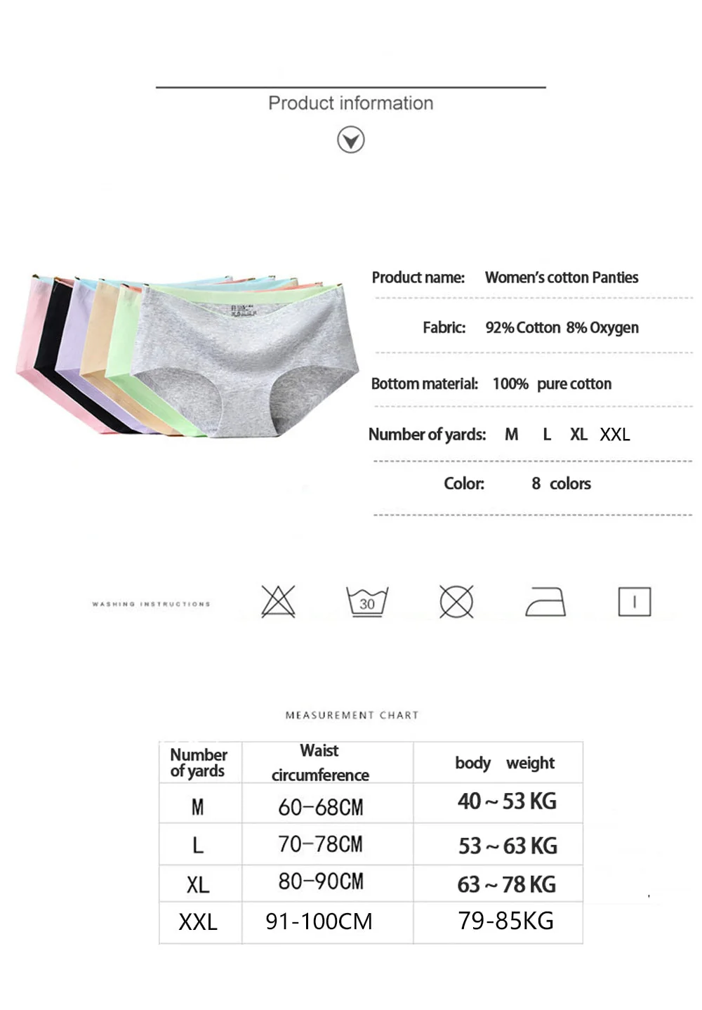 8Pcs Briefs for Women fashion sexy woman panties Solid seamless underpants cpanties for women cotton underwear girl knickers - Image 17