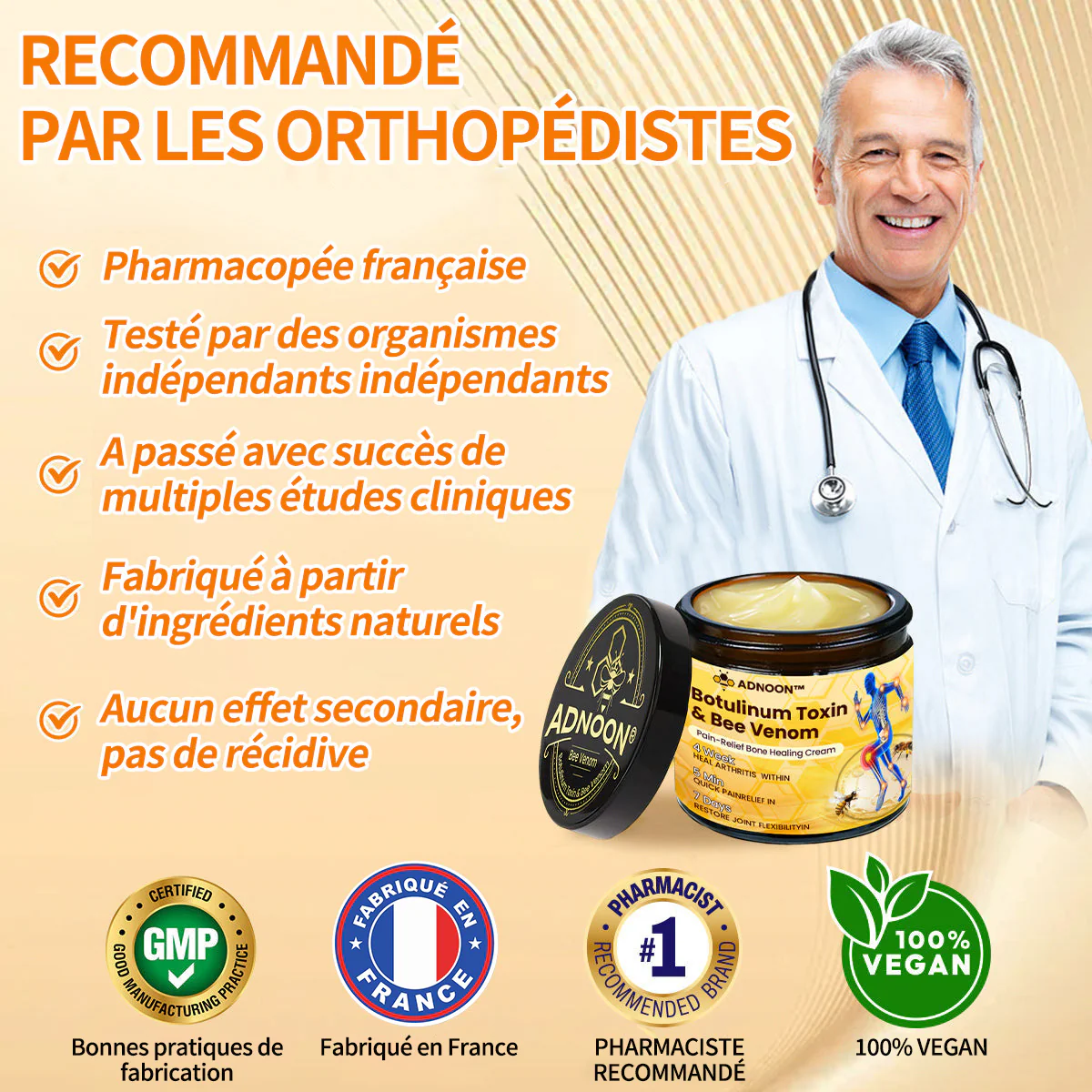 Purelora® Venin d'abeille Crème cicatrisante osseuse Pain-Relief 🐝🐝(Spécialement conçu pour les personnes âgées & Recommandé par Chirurgien) - Image 10