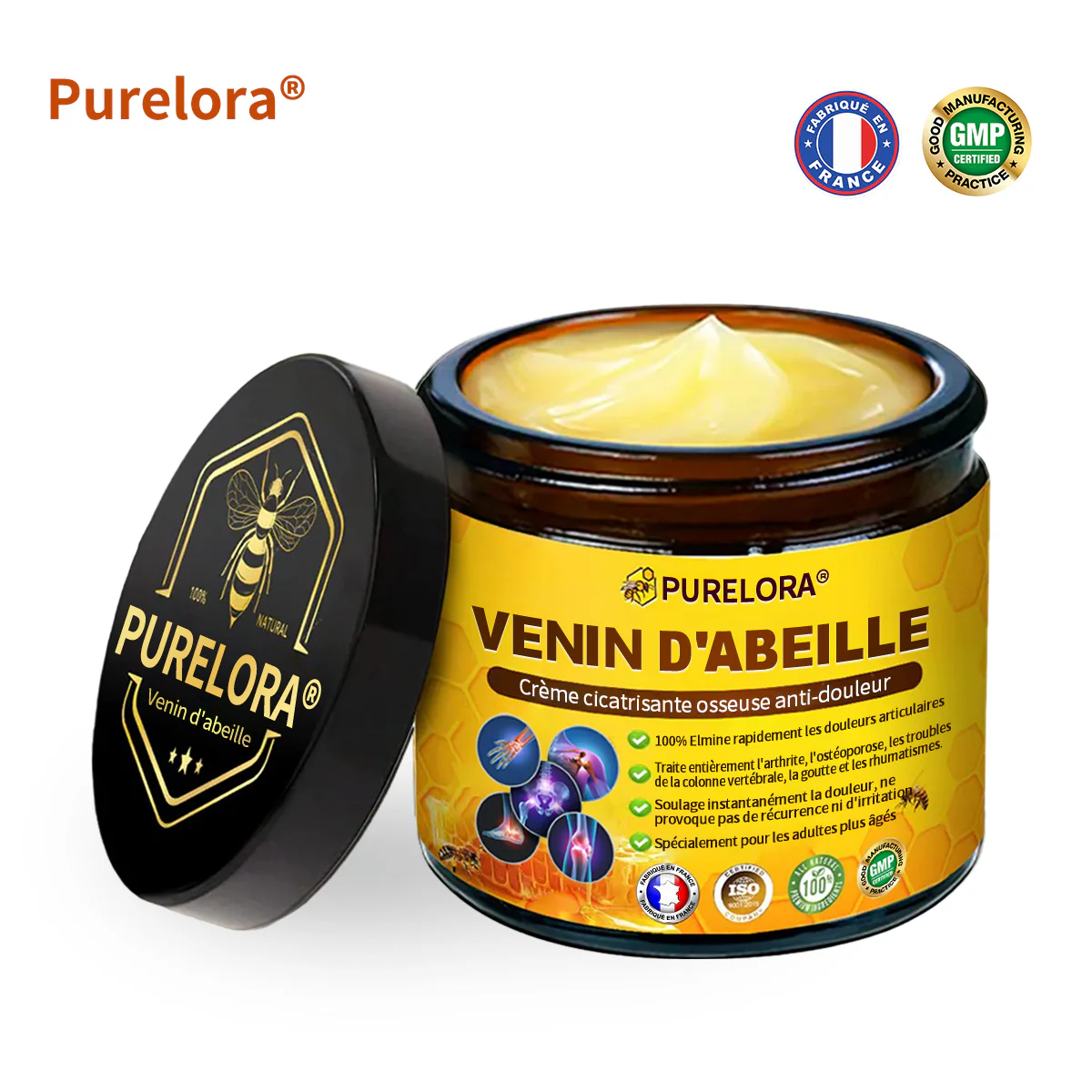Purelora® Venin d'abeille Crème cicatrisante osseuse Pain-Relief 🐝🐝(Spécialement conçu pour les personnes âgées & Recommandé par Chirurgien) - Image 13