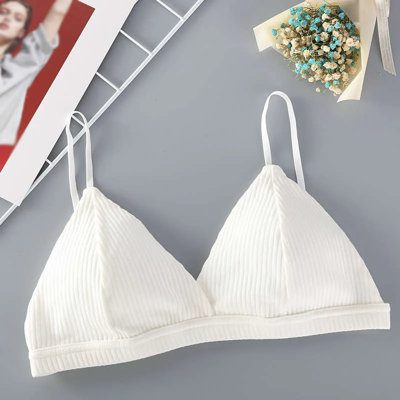 Sexy Women's Bra Sexy Lingerie Triangle Cup Threaded Cotton Bralettes Comfortable Brassie Female Seamless Underwear - Image 3