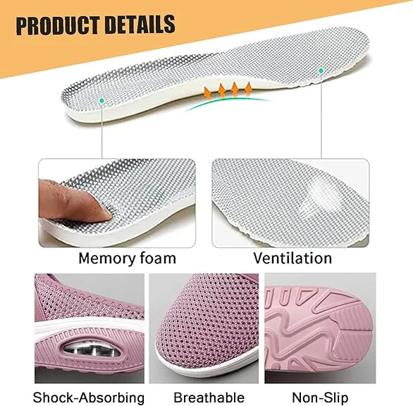 DERNIER JOUR DES SOLDES – 80 % DE RÉDUCTION Chaussures de marche slip-on à coussin d’air BQODQO® avec soutien de la voûte plantaire pour femmes - Image 3