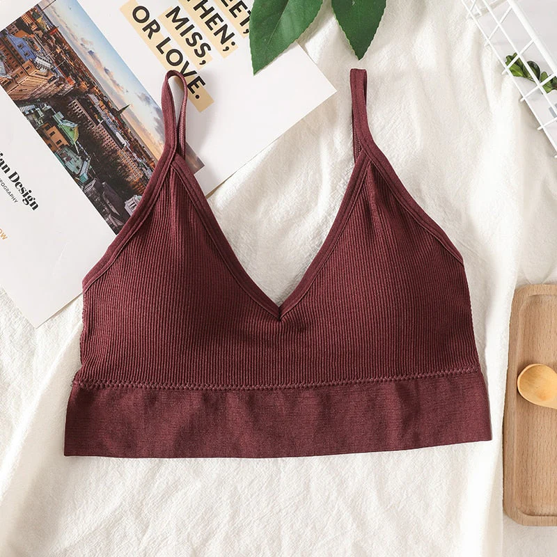 Women Sexy Crop Tops Tube Top Female Streetwear Sleeveless Camis Seamless Sports Lingerie Tee Bra Crop Top Bandeau Top Tank - Image 28
