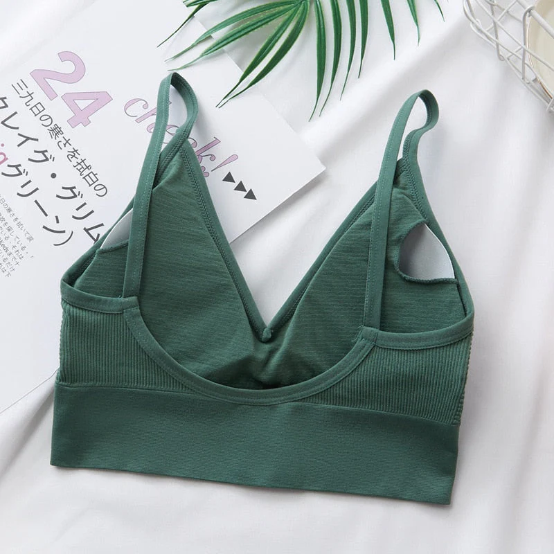 Women Sexy Crop Tops Tube Top Female Streetwear Sleeveless Camis Seamless Sports Lingerie Tee Bra Crop Top Bandeau Top Tank - Image 31